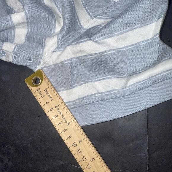 Victorinox Preppy Designer Quiet Luxury Striped Pima Cotton Golf Polo Shirt Smal - Picture 8 of 15